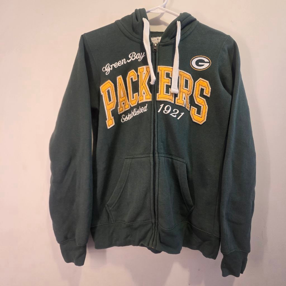 Women's Retro Vintage Style Green Bay Packers Hoodie Medium
